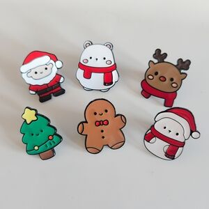 Cute Christmas Themed Pins Set
